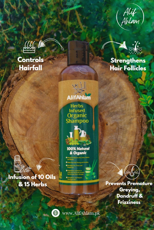 Alif Ahlam Herbs Infused Shampoo + Hair Conditioner Sulphate & Paraben Free
