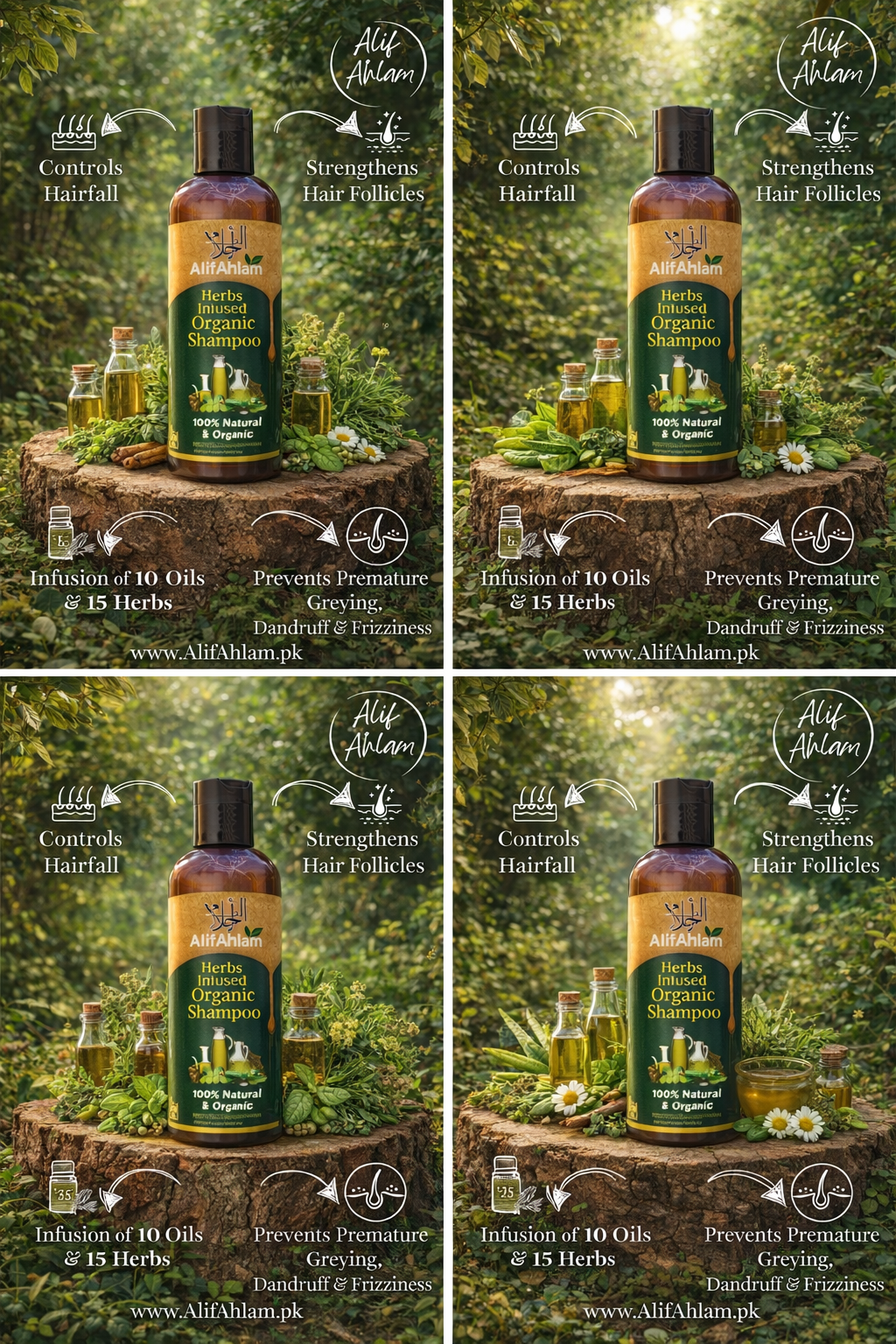 Alif Ahlam Herbs Infused Organic Shampoo
