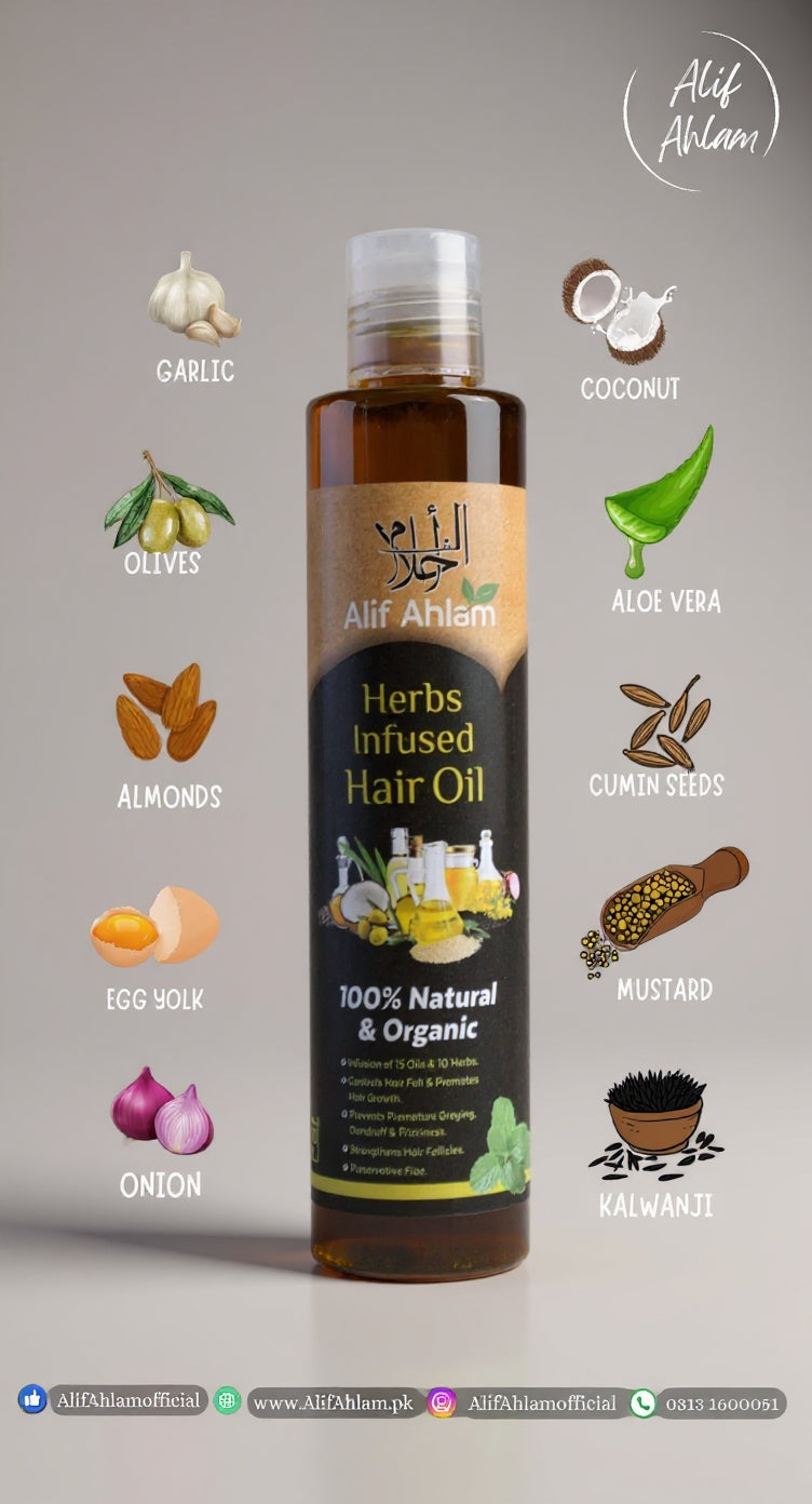 Alif Ahlam Herbs Infused Hair Oil